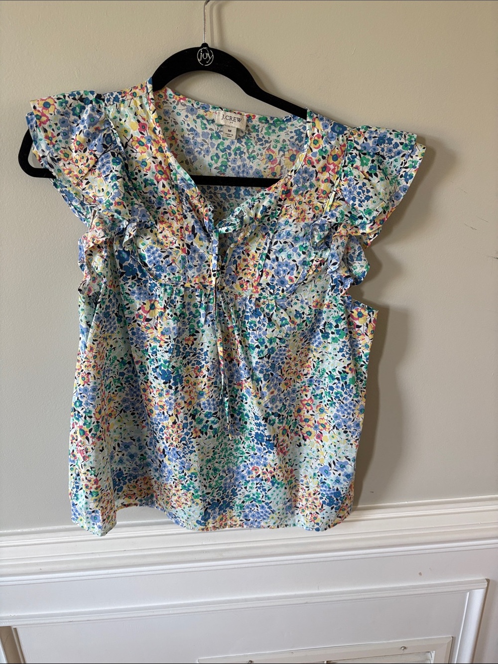 J Crew Factory flutter sleeve top size medium